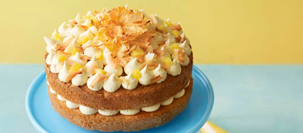 Pineapple & coconut sandwich cake
