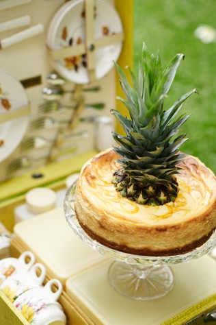 Pineapple & passionfruit cheesecake