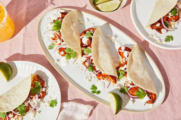 Pineapple & plantain al pastor tacos by Chef Claudette Zepeda