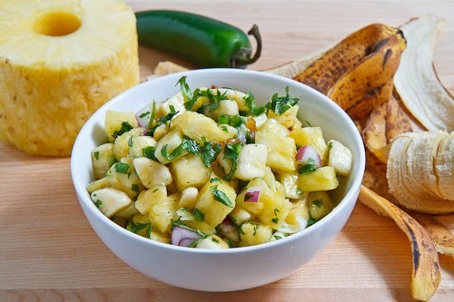 Pineapple and banana salsa