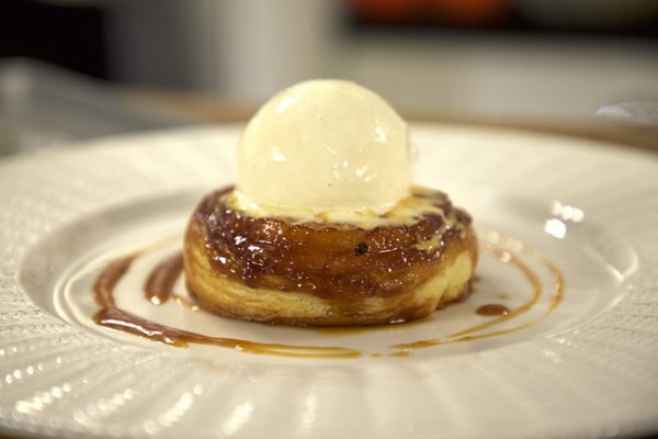 Pineapple and black pepper tarte Tatin