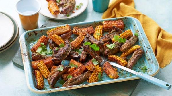 Pineapple and chilli marinated lamb ribs