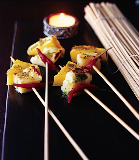 Pineapple and haloumi sticks