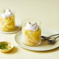Pineapple and lime granita