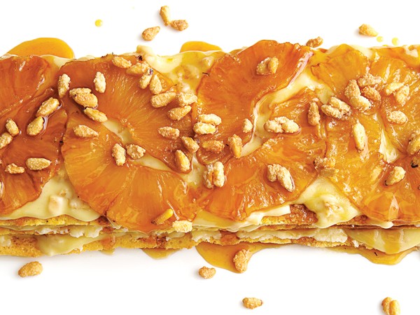Pineapple and pine nut torte