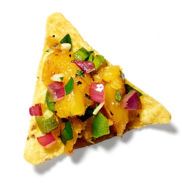 Pineapple and red onion salsa