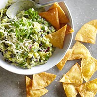 Pineapple-black bean guacamole