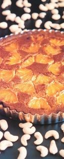Pineapple, cashew and cardamom tart