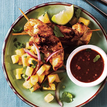 Pineapple chicken satay