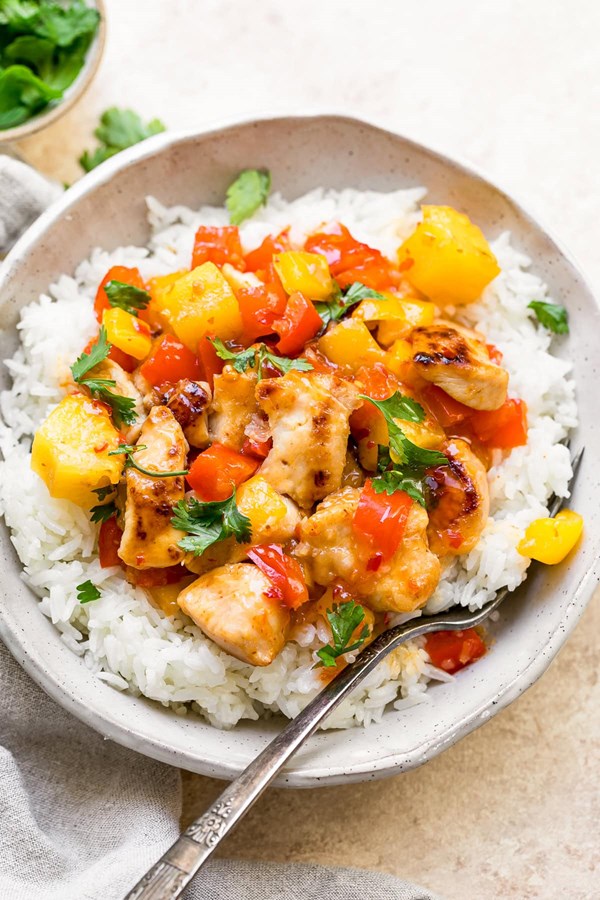 Pineapple chicken stir fry