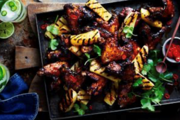 Pineapple chilli chicken wings