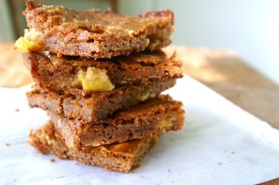 Pineapple, chocolate and mixed spice blondies