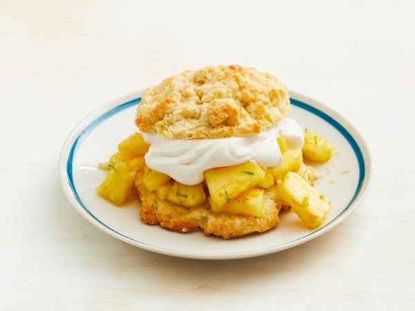 Pineapple-citrus shortcakes
