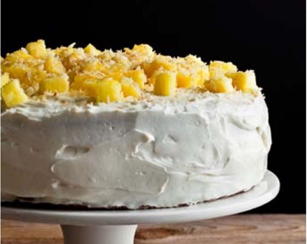 Pineapple-coconut layer cake