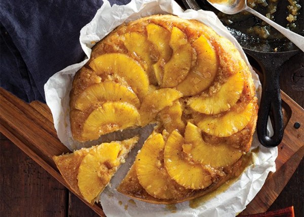 Pineapple-curry upside-down cake