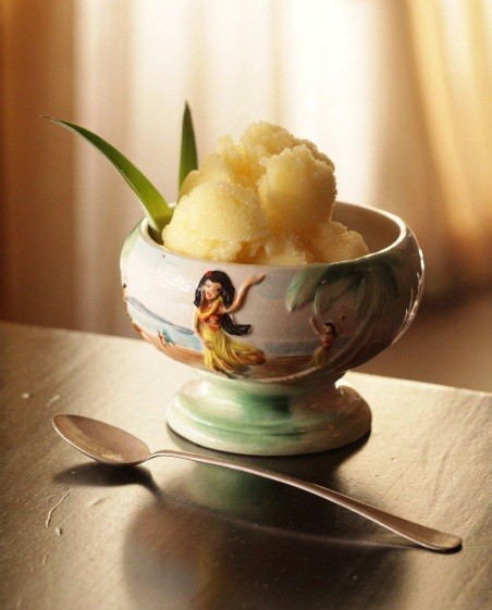 Pineapple-ginger ice