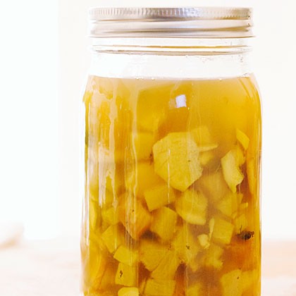 Pineapple ginger mint shrub