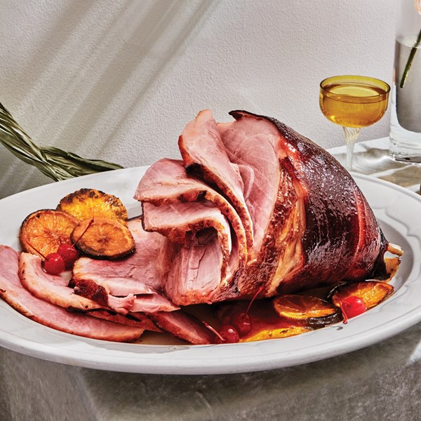 Pineapple-glazed ham