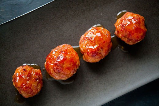 Pineapple glazed ham balls