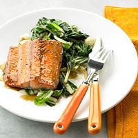 Pineapple-glazed salmon