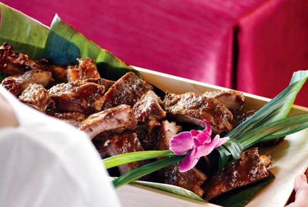 Pineapple-glazed tiki ribs
