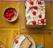Pineapple inside-out cake