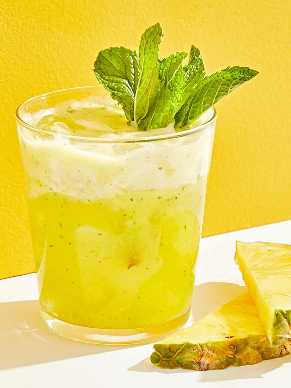 Pineapple-mint-coconut cooler