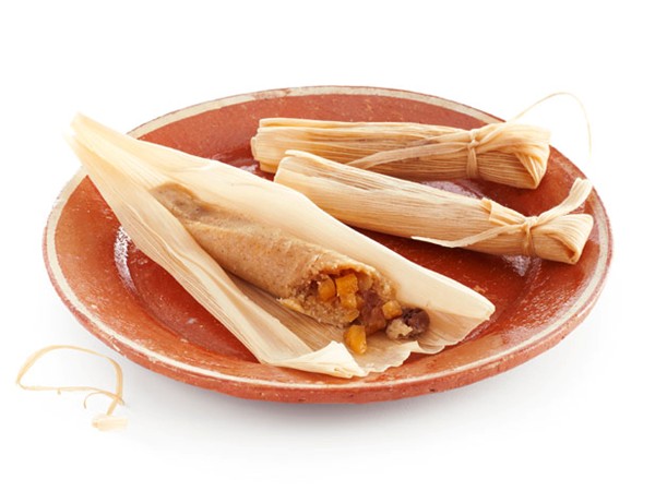 Pineapple, pecan and coconut-rum tamales