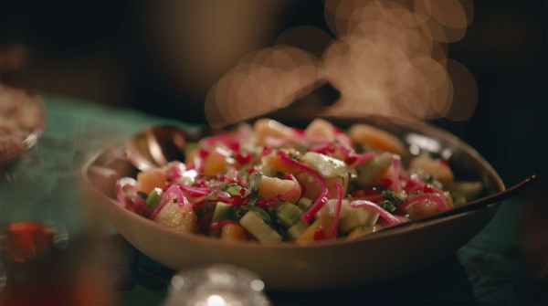 Pineapple-plus salad with rujak dressing