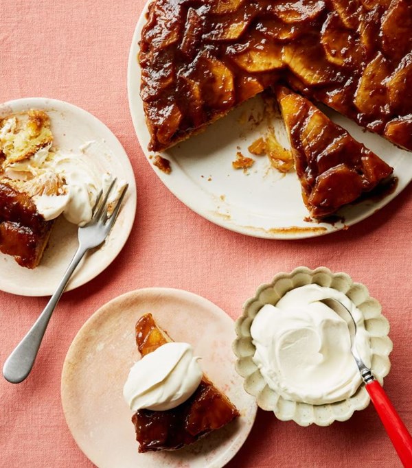 Pineapple pudding cake with salted tamarind caramel