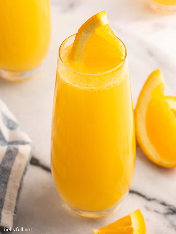 Pineapple sunrise mimosas