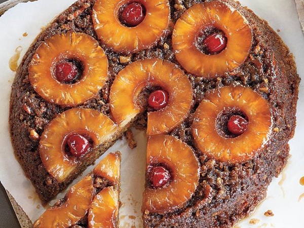 Pineapple upside-down carrot cake