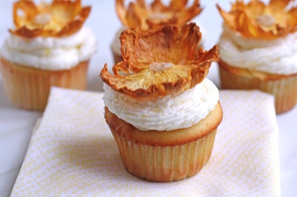 Pineapple upside-down cupcakes