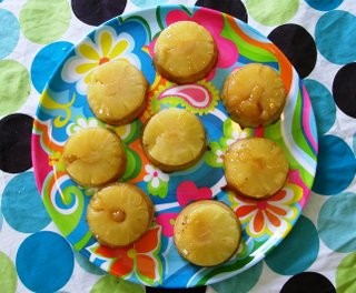 Pineapple upside down cupcakes