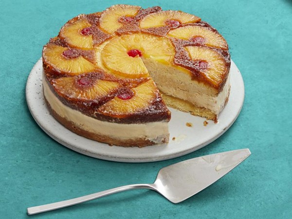 Pineapple upside-down ice cream cake