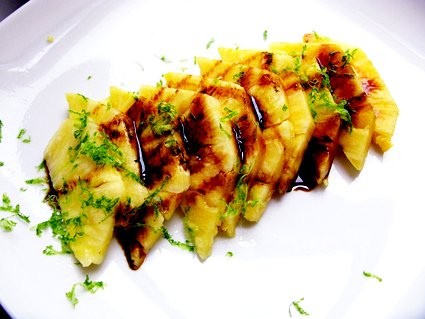 Pineapple with molasses & lime zest