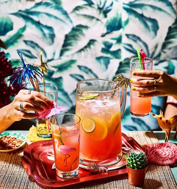 Pink flamingo punch