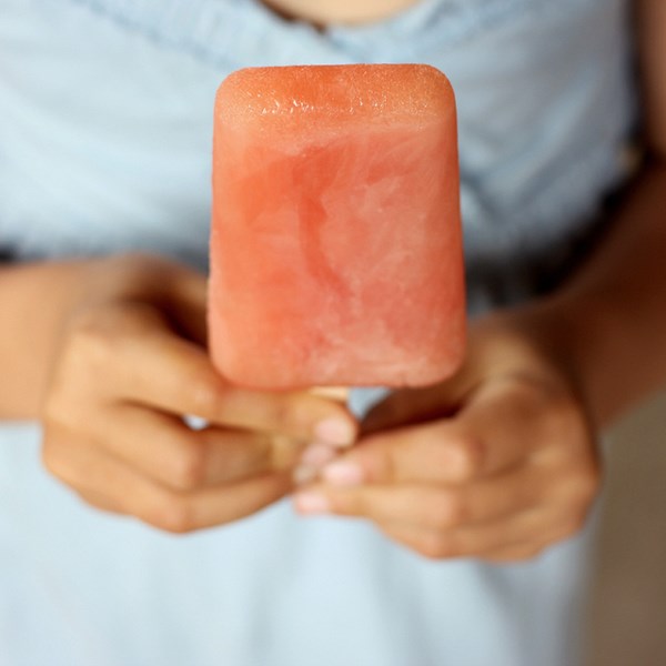 Pink grapefruit & rosemary popsicles