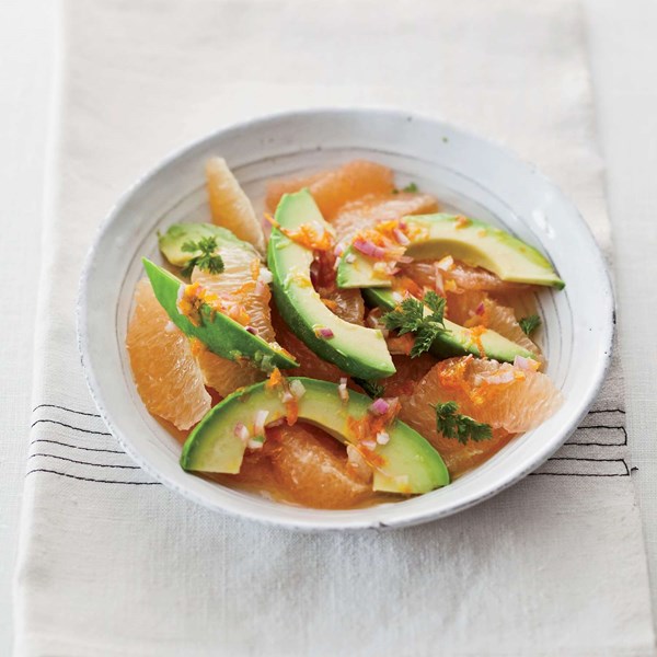 Pink grapefruit and avocado salad [Alice Waters]