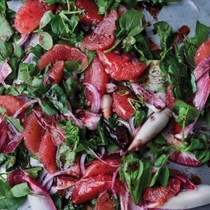 Pink grapefruit and sumac salad