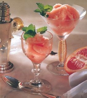 Pink grapefruit sorbet