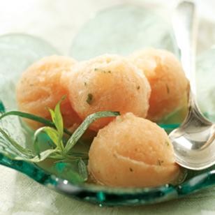 Pink grapefruit-tarragon sorbet