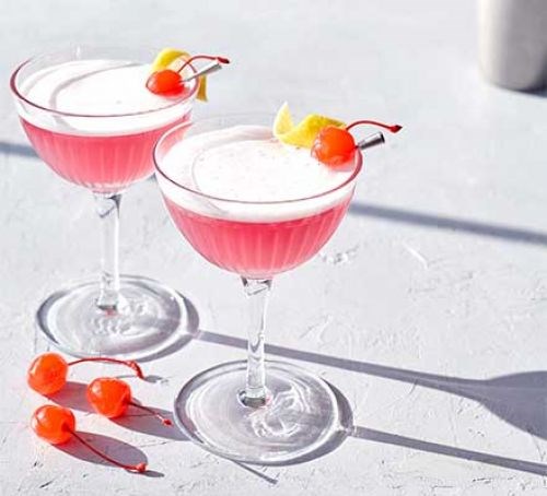 Pink lady cocktail