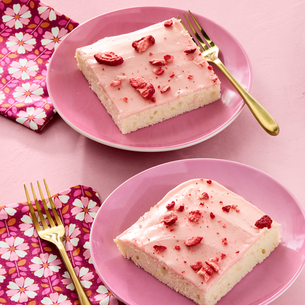 Pink lemonade sheet cake