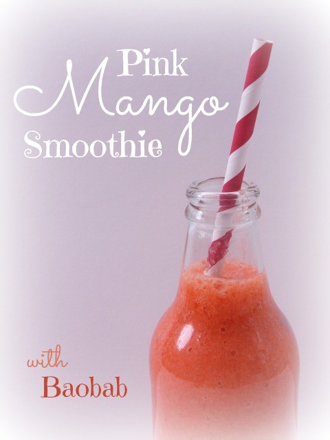 Pink mango smoothie