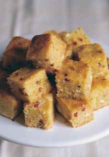 Pink pepper blondies