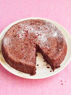 Pink peppercorn and chocolate mousse cake