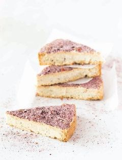 Pink peppercorn hibiscus shortbread