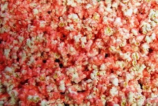 Pink peppermint popcorn bars