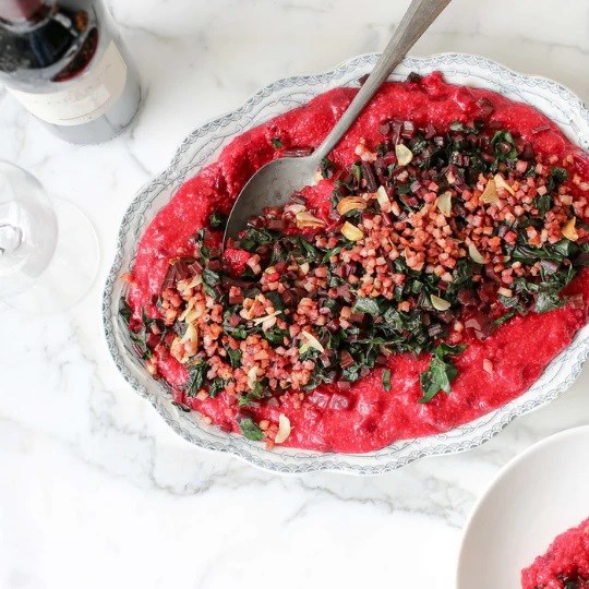 Pink polenta